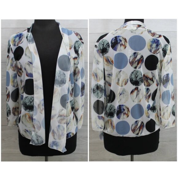 NWOT KOZAN Melanie Jacket Cardigan in Jupiter Mesh Lightweight Lagenlook size XL - Picture 2 of 12